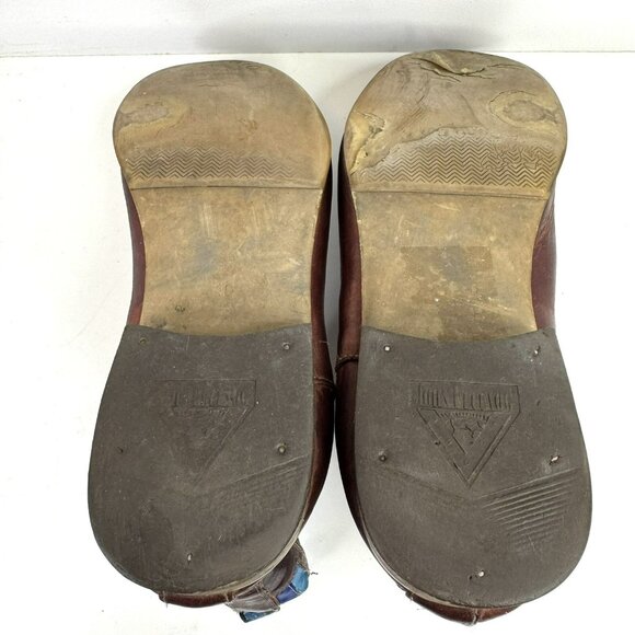 John Fluevog Mens Size 10 Chelsea Boots Radio RCI BBC Burgundy Leather Ankle - Picture 11 of 12